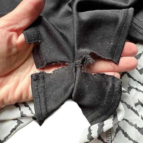 Sans Souci Anthropologie Wide Leg Sheer Pants With Shorts Size S Black White - Picture 10 of 10